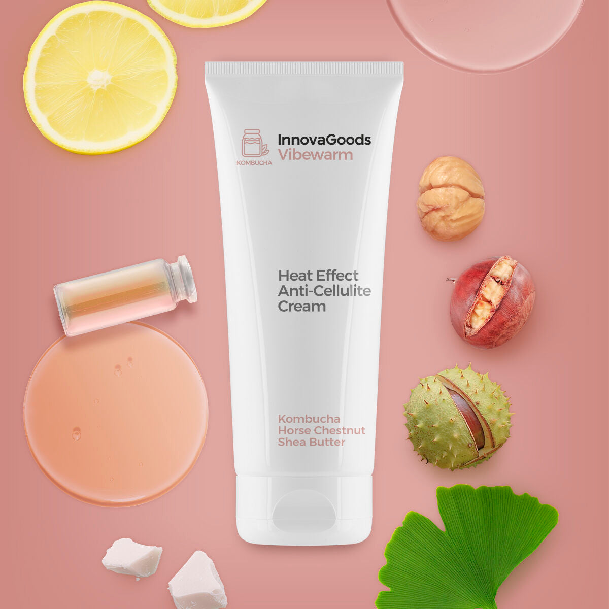 Cremă Anticelulitică Efect Căldură Kombucha Vibewarm InnovaGoods 200 ml - SAPPHIRO