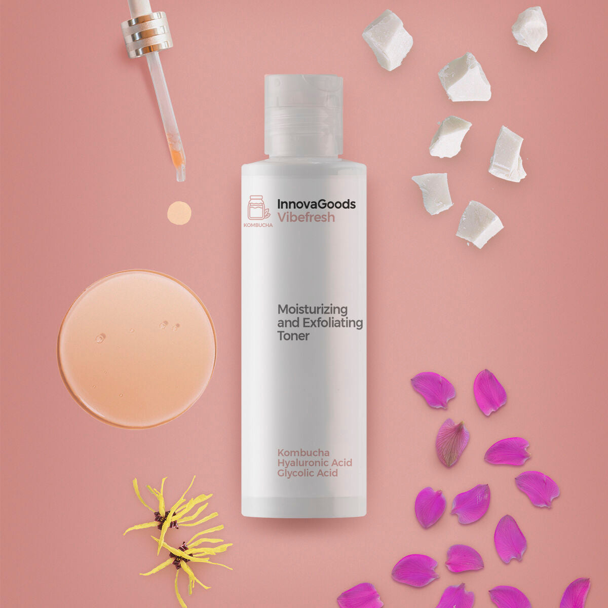 Tonic facial hidratant și exfoliant Kombucha Vibefresh InnovaGoods 150 ml - SAPPHIRO